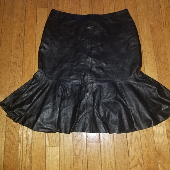 Iris & Ink Leather Skirt - Picture 2 of 5